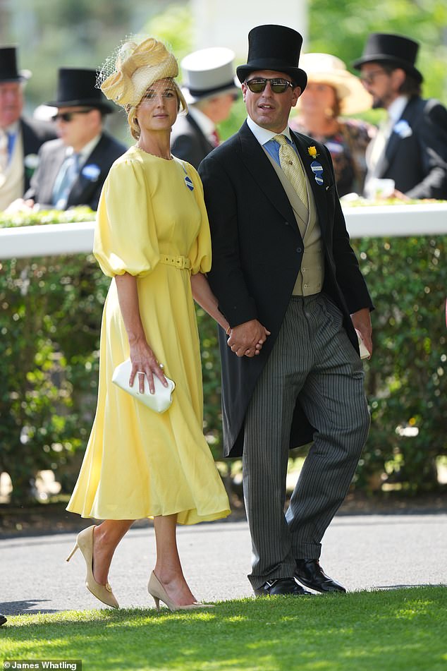Peter Phillips and his NHS girlfriend Harriet Sperling attended Ascot on Thursday for another day at the races