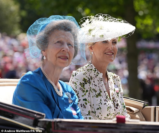 Princess Anne and Sophie, Duchess of Edinburgh, joined the royals in the fourth carriage