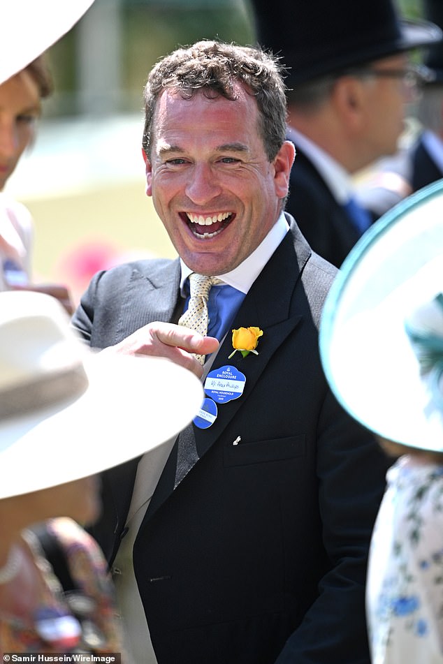 Peter, who is the son of Princess Anne, certainly seemed in good spirits as he was joined by his girlfriend