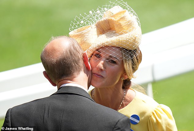 Harriet received a kiss on the cheek as a greeting from Prince Edward