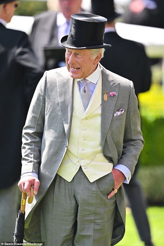 The King appeared in bright spirits today amid the soaring temperatures