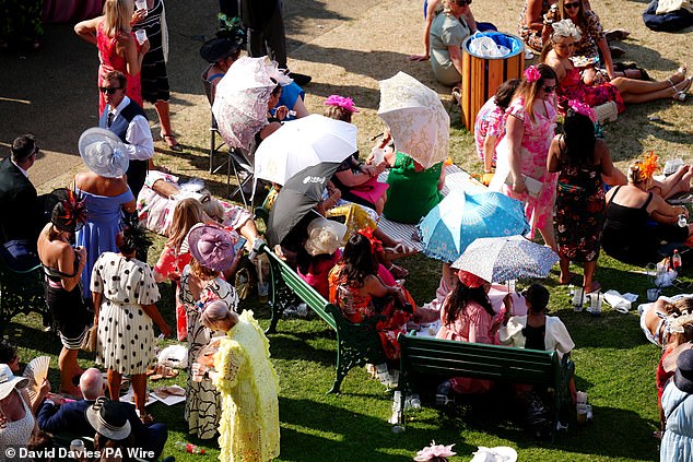Today's session at Royal Ascot came amid soaring temperatures - as some racegoers were taken ill due to the heat