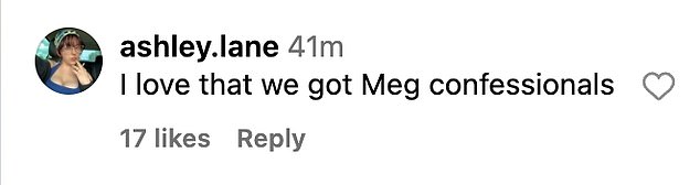 Multiple people shared that they appreciated that Megan didn't just have a walk-on appearance but got to tape a confessional interview