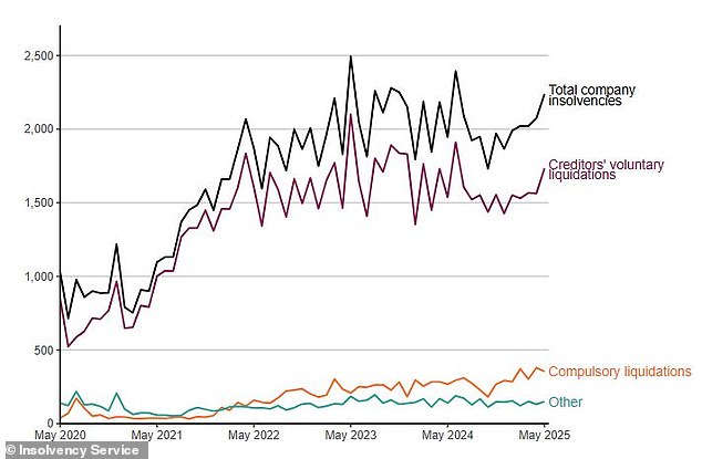Insolvencies have risen sharply since lockdown measures were removed