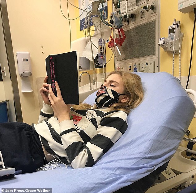 Grace Wethor in 2020. While not in treatment, her symptoms ¿ headaches, fatigue, and seizures ¿ are manageable with a healthy balance of mindfulness and physical health