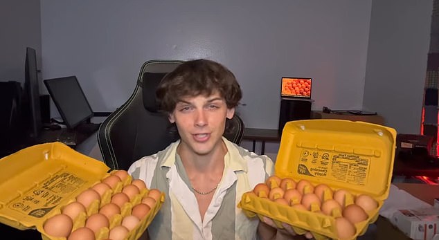 Allard bought a box of 15 dozen large eggs for $36.45 from US warehouse chain Sam's Club, describing it as a 'killer deal'
