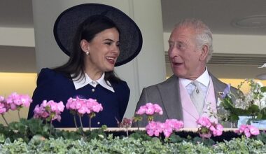 King Charles appeared in great spirits at day four of the Ascot racing festival as he was joined by actress Sophie Winkleman in the royal box
