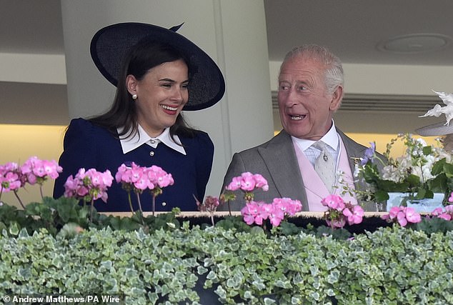 The Monarch, 76, looked to be in deep conversation with Ms Winkleman, who is the wife of Lord Frederick Windsor and half-sister of TV presenter Claudia