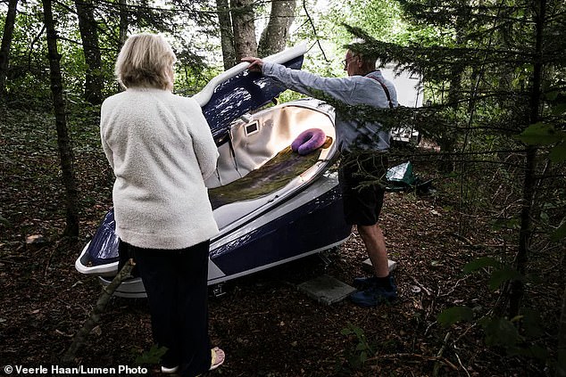 Dr Nitschke said he has already had inquiries from 15 Britons seeking to use the Sarco pod (pictured)and expects this number to increase with the passing of the Bill