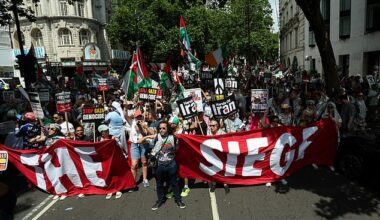 The protest is one of several demonstrations taking place in central London this weekend