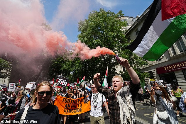 The streets of Cental London are packed with protests this Saturday
