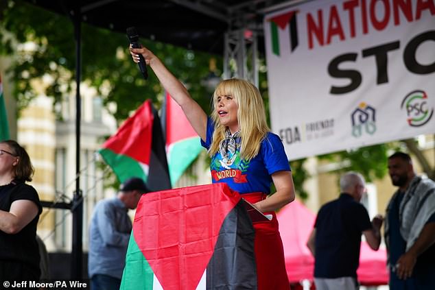 Singer Paloma Faith was seen speaking at the march organised by the Palestine Solidarity Campaign