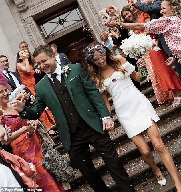 Faye and Ty tied the knot last summer at The Old Town Marylebone Hall in London. Faye shared snaps of the happy couple to her Instagram following the special day, showing her and her spouse beaming after saying their vows
