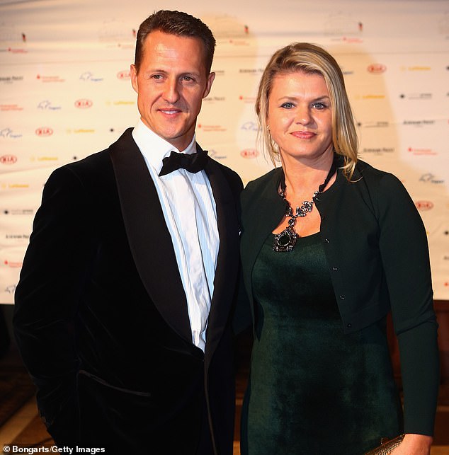 Schumacher and his wife Corinna pictured at Frankfurt's Sportpresseball in November 2012