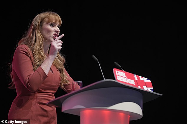 Deputy Prime Minister Angela Rayner delviers a speech at Labour Party Conference in 2022