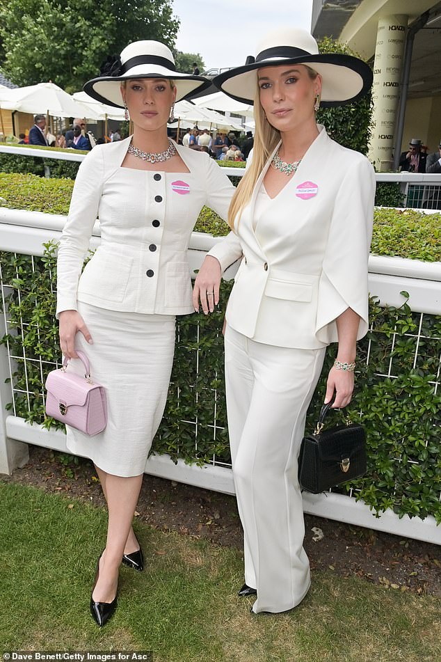 Princess Diana’s glamorous nieces Lady Eliza Spencer and Lady Amelia Spencer attend the fourth day of Royal Ascot this year