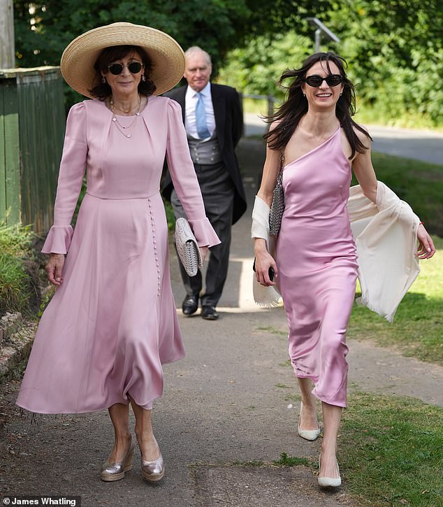 The church pews must have been awash with colours, as guests donned an array of elegant hues