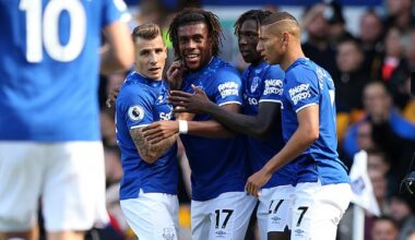 Former Everton striker Moise Kean (second from right) is on Manchester United¿s radar