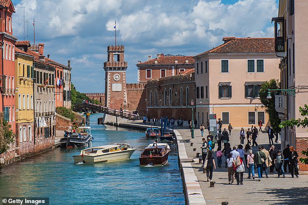The Saturday night party has been been moved to another venue in the Arsenale area (pictured) of the city, according to local media