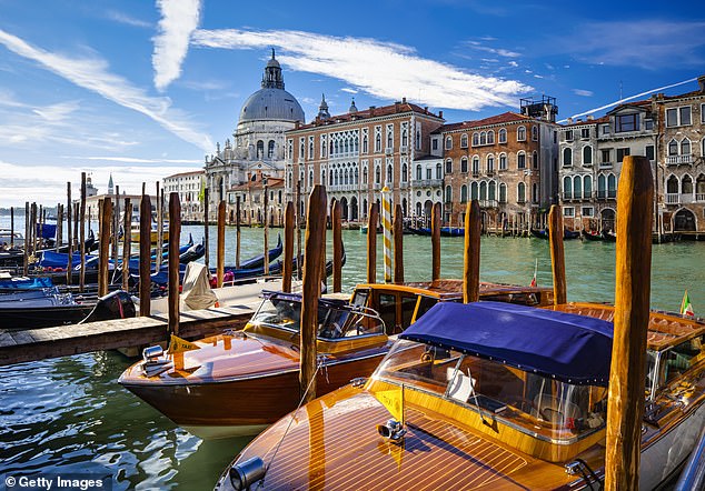 In addition to the private tenders that guests will have to take along the water-based, car-free city, around 60 of Venice's water taxis are reserved for the week