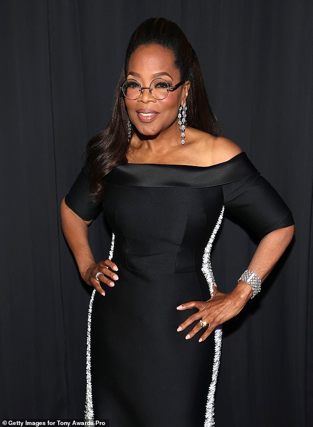 71-year-old Oprah Winfrey (seen at the Tony Awards in June) is reportedly making an appearance at the star-studded wedding
