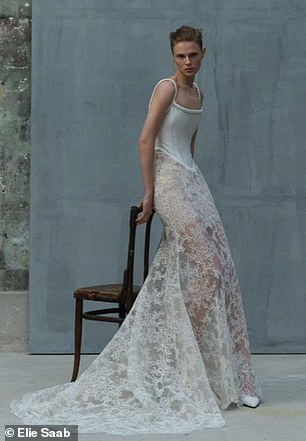 'Look 4', going for $11,100 on the site, includes an experimental all-lace skirt that the journalist has sported before