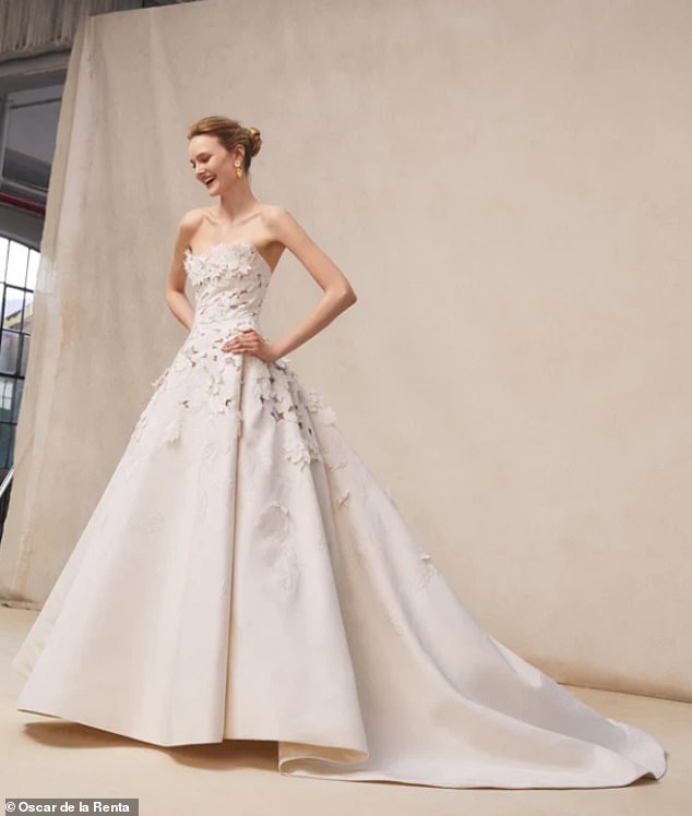 She may also like 'Look 3' (pictured), keeping in line with her penchant for a sleeveless sweetheart neckline