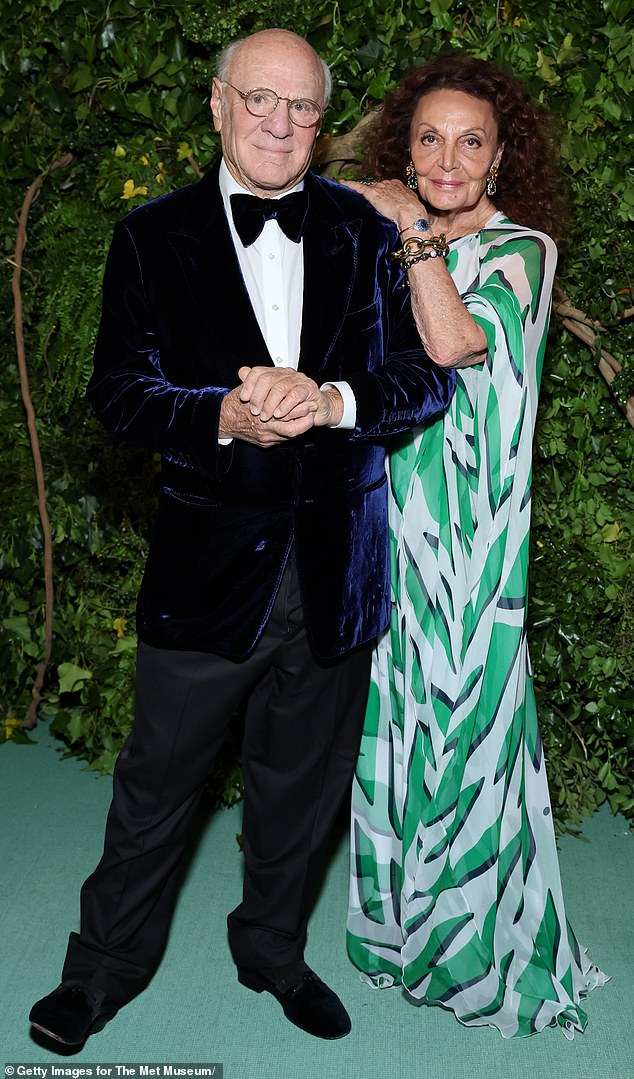 Billionaire businessman Barry Diller is said to be attending the event with his wife Diane von Furstenberg (seen at the 2024 Met Gala)