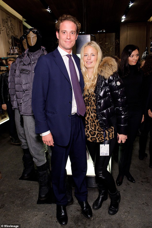 Riccardo Lanza and Astrid Harbord attend the UK launch of Moncler at Moncler Store on November 4, 2010