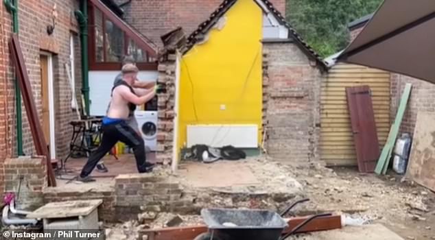 Last year, Phil also showed off the results of his latest renovations, alongside a video of himself and Gary transforming a property