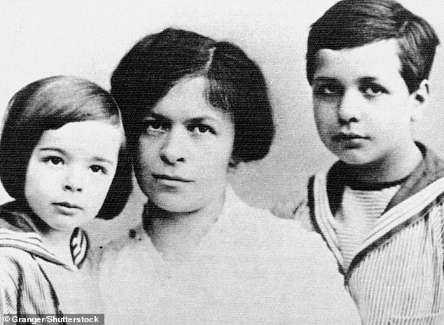Mileva Maric - the first wife of Albert Einstein - with the sons she shared with the physicist; Eudard (left) and Hans Albert