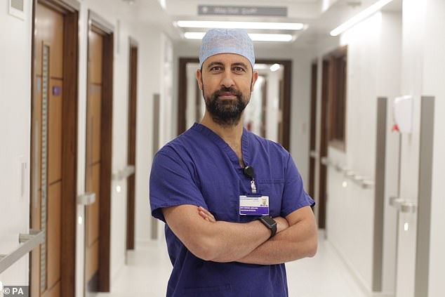 Dr Owase Jeelani combined AI and virtual reality to visualise six-month-old Archie's predicted appearance after the procedure