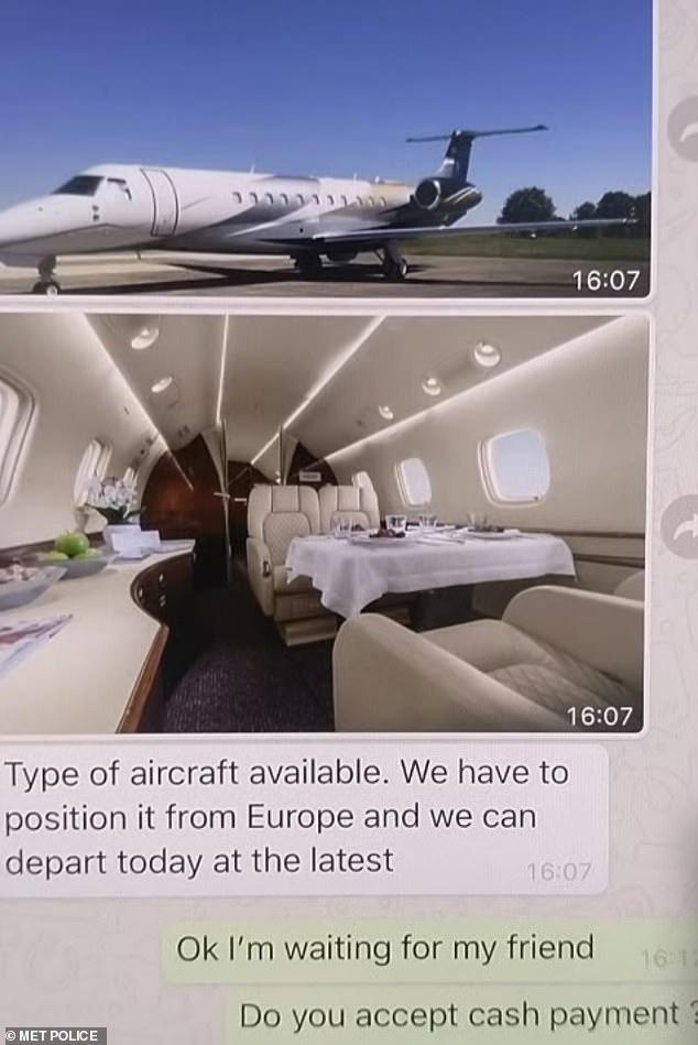 Harding's EncroChat messages showed him discussing hiring a private jet