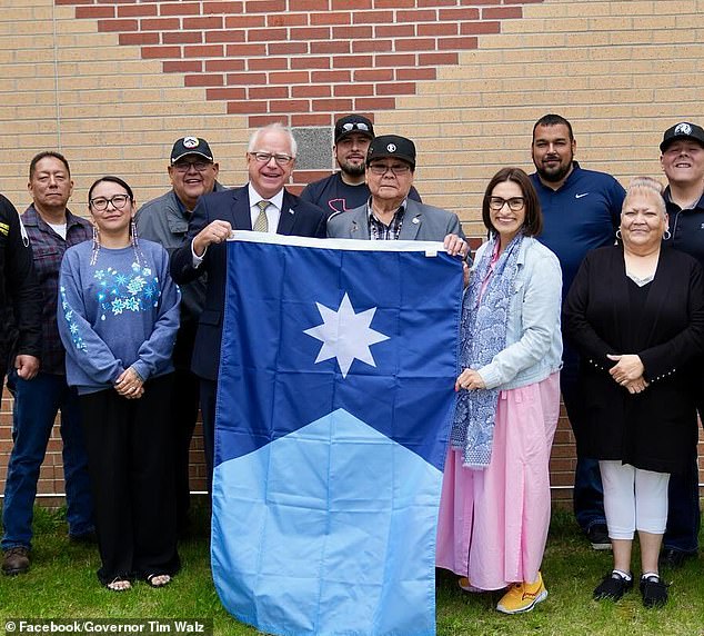 In 2024, Minnesota, under Democratic Governor Tim Walz, officially unveiled its new state flag, ditching its historic seal for a minimalist blue and white design featuring the controversial eight-point star