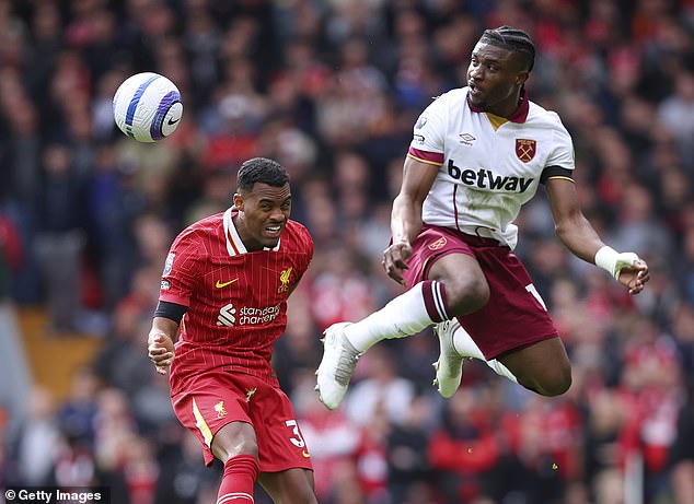 Mohammed Kudus (right) has an £85million release clause, which could put of suitors