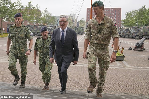 Prime Minister Sir Keir Starmer visits the Netherlands marines training base, as part of the UK-Netherland Joint Amphibious Force in Rotterdam, during a visit to attend the Nato Summit at the Hague, Netherlands. Picture date: Tuesday June 24, 2025