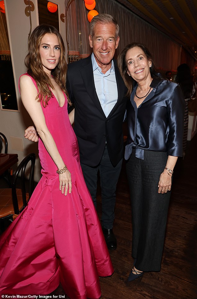 The disgraced anchor joined his daughter and wife Jane Stoddard Williams