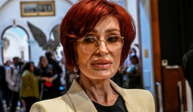 Sharon Osbourne showed off her very plump pout as she attended her husband Ozzy's 'Working Class Hero' exhibition at Birmingham's Museum and Art Gallery on Wednesday