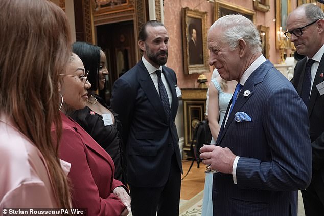 Actor Joseph Fiennes, presenter Declan Donnelly and members of girl group the Sugababes were also present at the glitzy reception