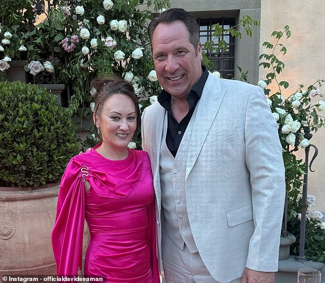 Seaman also posed alongside wife Frankie Poultney, who he met in 2008 when her dance partner on the Dancing on Ice tour