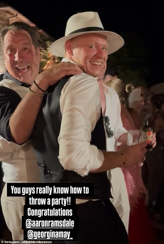 Arsenal legend David Seaman was in attendance at Aaron Ramsdale's wedding celebrations