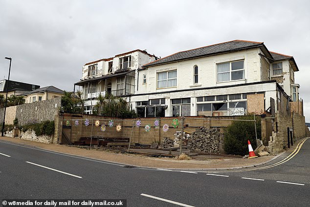 The derelict St Moritz  and Tavic 2 hotels in Sandown were damaged by a fire in 2018