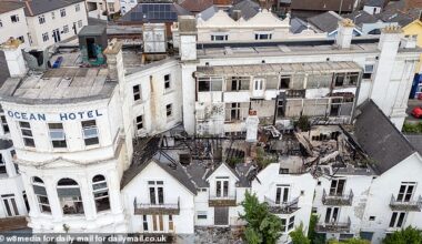 Various arson attacks on the Ocean Hotel have caused huge damage to the roof of the building