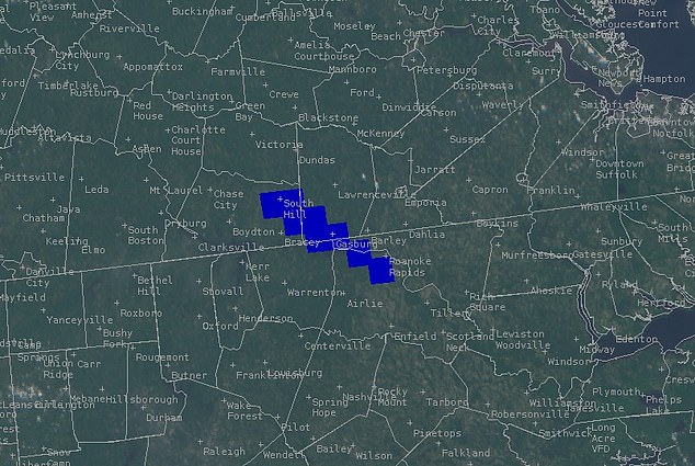 The National Weather Service confirmed the many reports across the Southeast US. The large blue streak appears to be what was spotted falling from the sky
