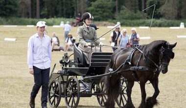 Lady Louise Windsor was spotted enjoying a day out alongside her rumoured boyfriend at The Sandringham Festival of Carriage Driving today. Pictured with Felix da Silva-Clamp, left