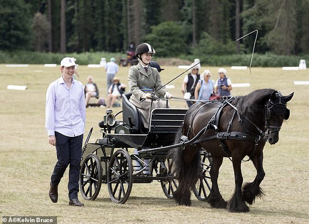 Lady Louise Windsor was spotted enjoying a day out alongside her rumoured boyfriend at The Sandringham Festival of Carriage Driving today. Pictured with Felix da Silva-Clamp, left