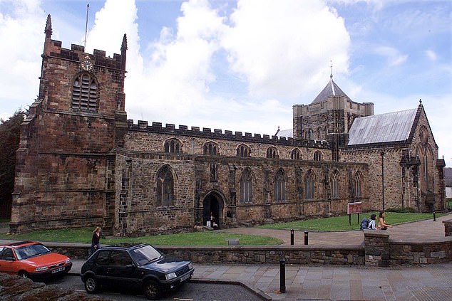 Mr John's retirement follows a safeguarding review at Bangor Cathedral (pictured) which found complaints about 'a culture in which sexual boundaries seemed blurred'
