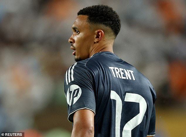 Alexander-Arnold has been getting used to wearing Madrid's colours at the Club World Cup