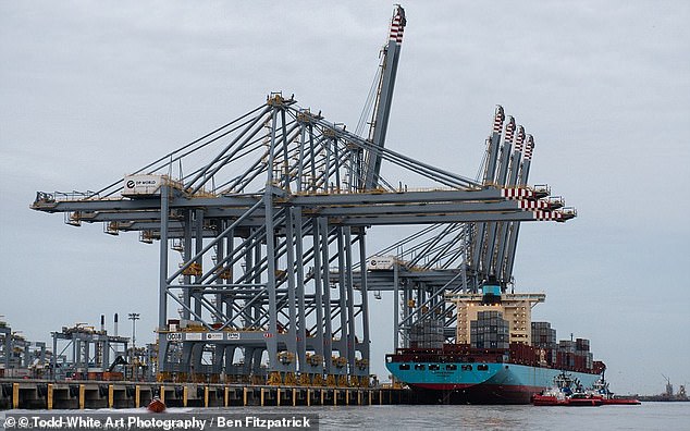 The haul arrived at London Gateway port from Panama. Pictured: Stock image of port