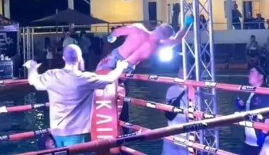 Ivan Parshikov suffered an electric shock then collapsed at a 'Weed Boxing' event in Thailand
